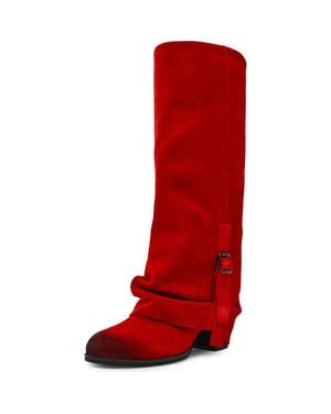 Steve Madden Bozeman Knee High Boot - Red