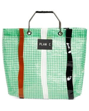 Plan C Clear Shopper Tote - Green