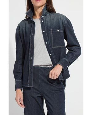 Lyssé Cassidy Denim Shacket - Blue