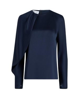 Callas Milano Bliss Drape Sleeve Blouse - Blue