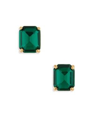 Kurt Geiger Square Crystal Stud Earrings - Green