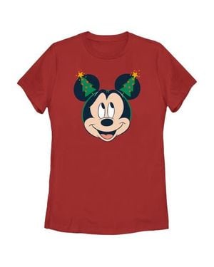 Mickey & Friends Christmas Tree Ears Graphic T-Shirt - Red
