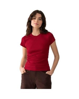 Hikerkind Ribbed Merino T-Shirt - Red