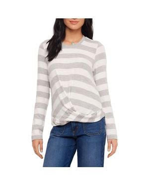 Karen Kane Drape Front Long Sleeve Top - White
