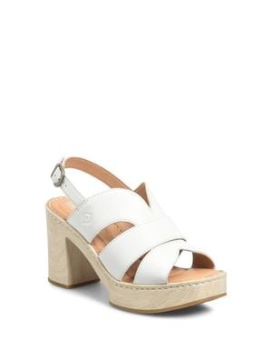 Børn Nassau Slingback Platform Sandal - Natural