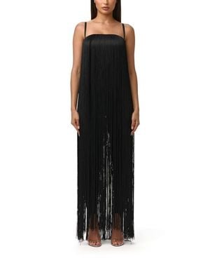 Naked Wardrobe Butter Fringe Romper - Black