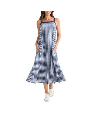Brave+True Erica Gingham Midi Dress - Blue