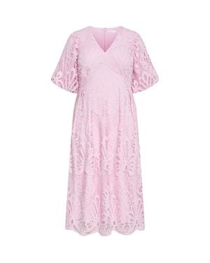 City Chic Kylee Lace Maxi Dress - Pink