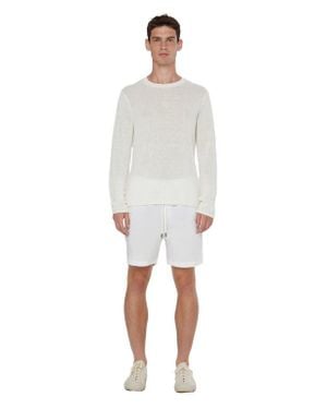 Onia Kevin Crewneck Linen Sweater - White