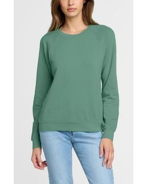 The Standard Stitch The Organic Cotton Raglan Sweatshirt - Green