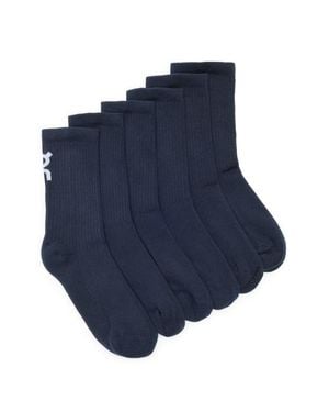 On Shoes Kids' 3-Pack Crew Socks - Blue