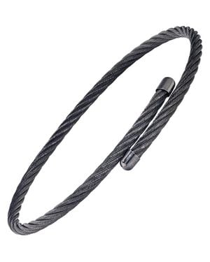 Link Up Adjustable Stainless Steel Cable Bracelet - Blue