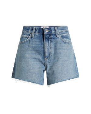 PAIGE Archie Raw Hem Denim Cutoff Shorts - Blue