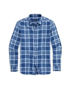 Vineyard Vines Miacomet Plaid Island Slub Button-Up Shirt - Blue