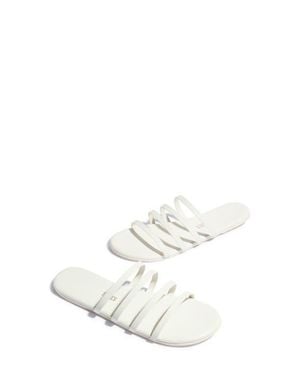 TKEES Senna Strappy Slide Sandal - White