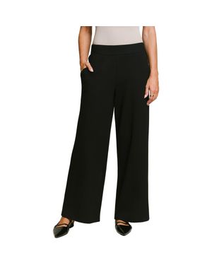 Matty M Kylie Luxe Wide Leg Knit Pants - Black