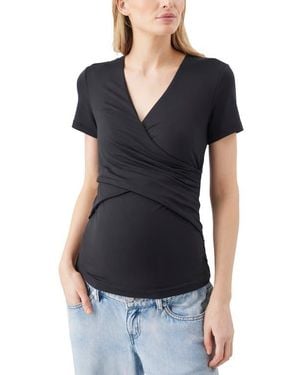 Ripe Maternity Luxe Knit Embrace Nursing Tee - Black
