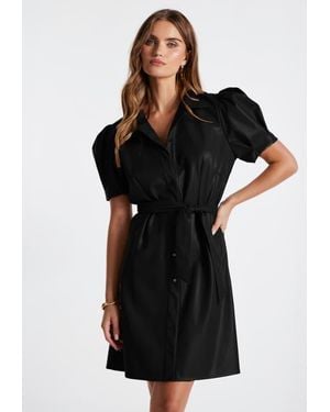 Bishop + Young Clea Leather Dress in Black | Lyst