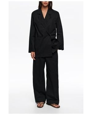 Bimba Y Lola Barrel Pants With Stitching - Black