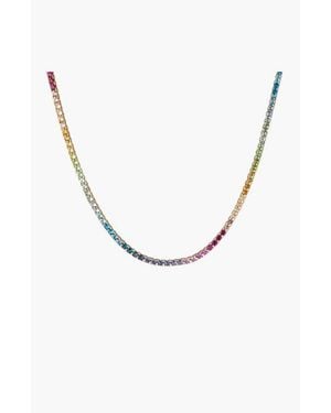 AUrate New York Tennis Necklace - Metallic