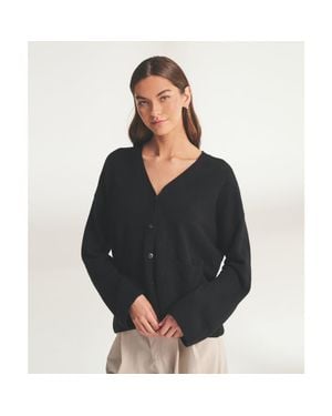 NAADAM Signature Cashmere Boxy Cardigan - Black