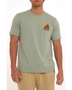 Threads For Thought Forest Sunset Graphic T-Shirt - Green