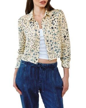 Bella Dahl Print Crop Shirt - Blue