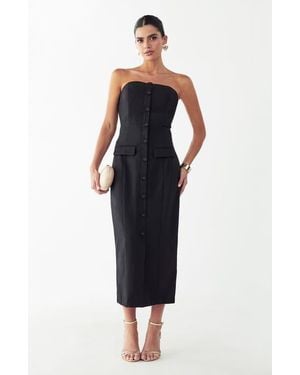 Willa Vale Midi Dress - Black