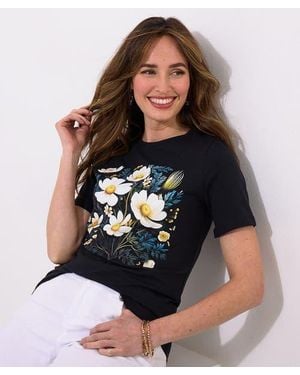 Joe Browns Cotton Slub Graphic Tee - Blue