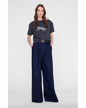 Anine Bing Cade Leopard Tee - Blue