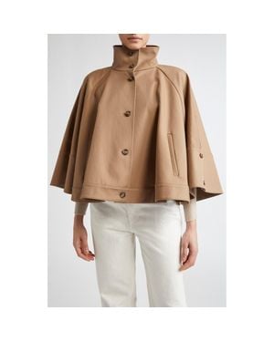 ポンチョ・ケープ Max Mara Cotton Gabardine Sigfrid Cape Max Mara Cotton Gabardine Sigfrid Cape – Ellie Belle