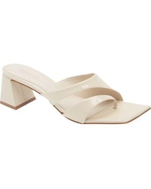 SCHUTZ SHOES Madeline Mid Slide Sandal - White
