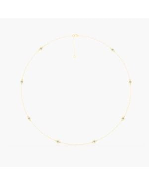 Everlee Round Bezel Station Lab Diamond Necklace - White