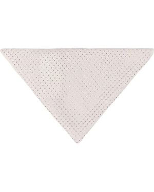 Maje Rhinestone Wool Triangle Scarf - White