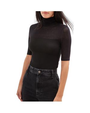 MARCELLA Niko Jersey Turtleneck Top - Black