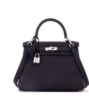 81034712 Kelly Handbag Togo With Palladium Hardware 25 - Blue