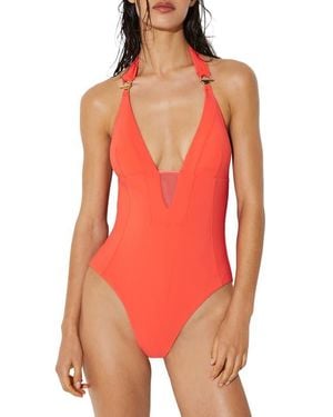 Reiss Delta One-Piece Swimsuit - Red