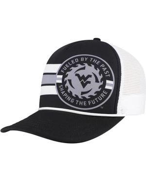 Legacy Athletic West Virginia Mountaineers Built On Bravery Running Circle Trucker Adjustable Hat - Black