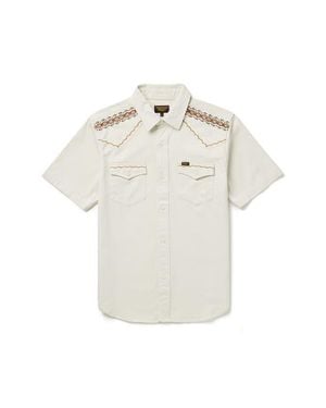 Seager Co. Amarillo Short Sleeve Cotton Twill Button-Up Shirt - White