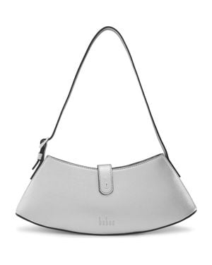 BEHNO Mini Ruth Metallic Leather Shoulder Bag - Gray