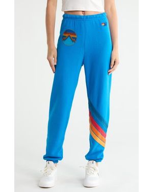 Aviator Nation All Seasons Circle Chevron Sweatpants - Blue