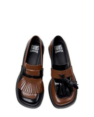 Camper Donna Twins Mismatch Loafer - Black