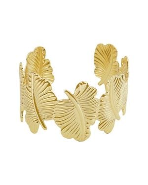 Panacea Leaf Cuff Bracelet - Metallic