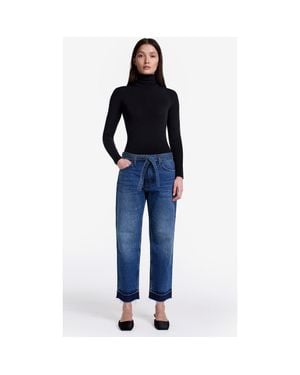 Smythe Lark Low Rise Crop Relaxed Jean - Blue