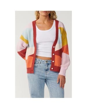 Rip Curl Surf Revival Jacquard Cardigan - Red