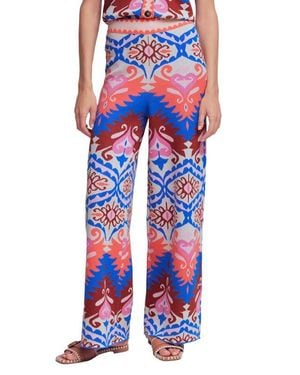 Boden Jacquard Knit Cotton Pants - Blue