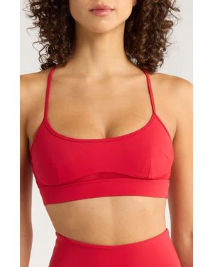 Mpg Sculpt Mesh Inset Sports Bra - Red