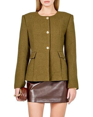 Endless Rose Collarless Blazer - Green