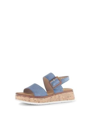Gabor Slingback Wedge Sandal - Blue