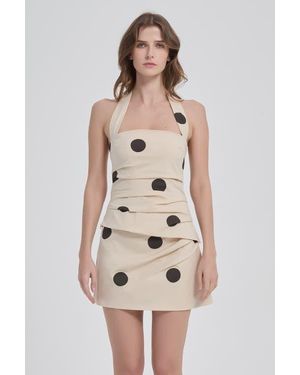 NUAJE NUAJE Eclipse Pleated Mini Skirt - Natural
